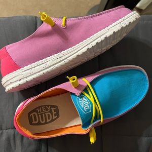 Multicolored Hey Dudes NWOT